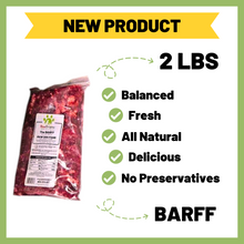 Load image into Gallery viewer, Raw Origins - BARFF - Prey Model Raw 80/10/10 Beef - One 2lbs Pack
